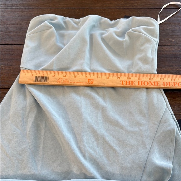 Lulus After Hours Light Blue Strapless Ruffled Maxi Dress Size Small - Picture 3 of 9